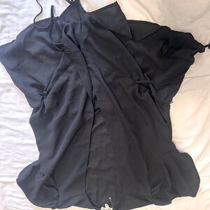 Black crisscross shirt